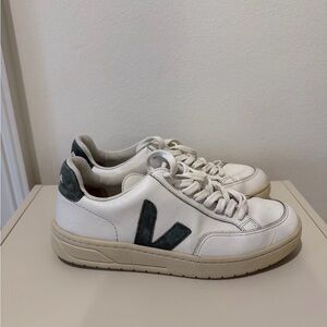 Veja White and Green Sneakers